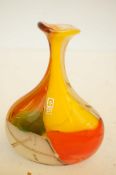 Colourful Mdina vase with original label Height 16