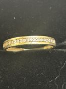 9ct Gold half eternity ring set with white stones