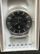Skagen Denmark steel wristwatch - boxed unopened