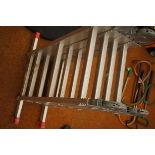 Set of aluminium extending ladders