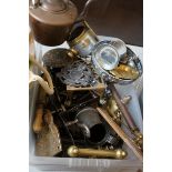 Collection of brass, copper & metal ware