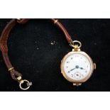 Early 20th century 9ct gold cased ladies wristwatc