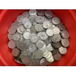 Large collection of 2 shilling coins