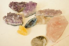 Collection of natural amethyst, quartz & others Ap