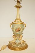 Large ornate Italian table lamp Height 50 cm