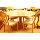 Extending dining table & 4 chairs