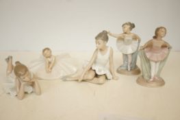 5x Nao figures of ballerinas