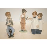 3x Nao figures of young boys