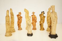 10x Resin Oriental figures