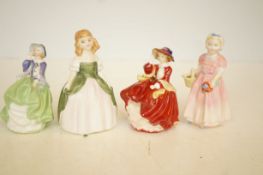 Royal Doulton figures HN2238, HN1677, HN3499 & HN2