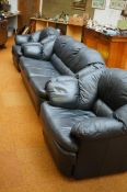 3 Piece leather suite & 2 chairs