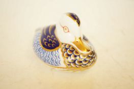 Royal crown derby duck gold stopper