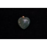 Jade heart shaped pendant