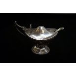 Silver mustard pot with spoon - no liner 62g