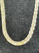9ct Gold gold 3 colour necklace 4.8g