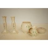 Collection of Belleek pottery