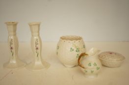 Collection of Belleek pottery