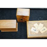 3 Wooden card boxed