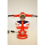 Red vespa desk lamp