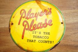 Small enamel sign players please