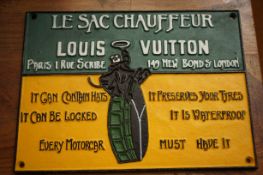 Cast iron sign Louis Vuitton