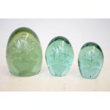 3x Victorian glass dumps