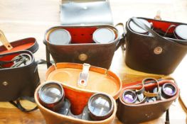 Collection of 6 cased binoculars