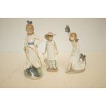 3x Nao figures of young girls