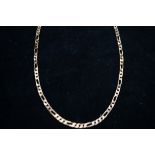 9ct Gold figaro chain Length 40 cm (6g)