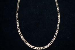9ct Gold figaro chain Length 40 cm (6g)