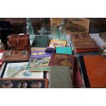 Vintage bottles, inkwell, books & others