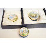 3x Moorcroft trinkets/pill boxes - 2x with origina