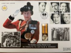 The golden jubilee medal cover in tribute to Brita