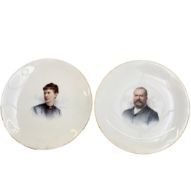 2 Minton hand painted plates by Antonin Boullemier