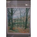 B Tomlinson watercolour titled winter tress dated