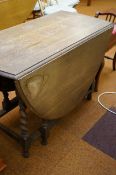 Barley twist leg drop leaf table