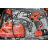 Milwaukee case drill set with charger