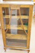 Edwardian free standing glazed book shelf