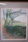 B Tomlinson watercolour titled Winter trees pinfol