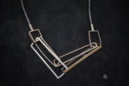 Seed design silver necklace