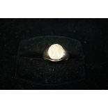 9ct Gold signet ring Size M 5.3g