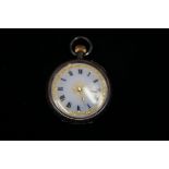 Silver cased Victorian fob watch