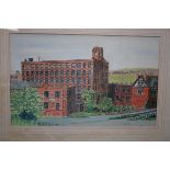 J D Briggs Watercolour of Eagley Mills Bolton