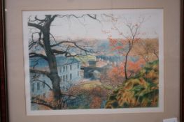 B Tomlinson watercolour titled Somerset January 19