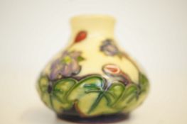 Moorcroft small vase Hepatica 1999
