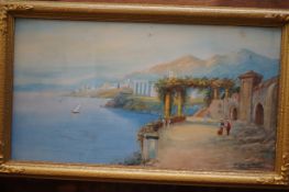 Antonio Giovanni watercolour in gilt frame