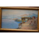 Antonio Giovanni watercolour in gilt frame