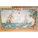 Very large wool work tapestry