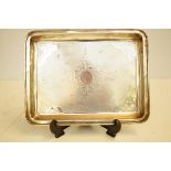 Silver serving tray Total weight 563g 30cm x 23 cm