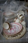 Large box of tea sets, plates & others